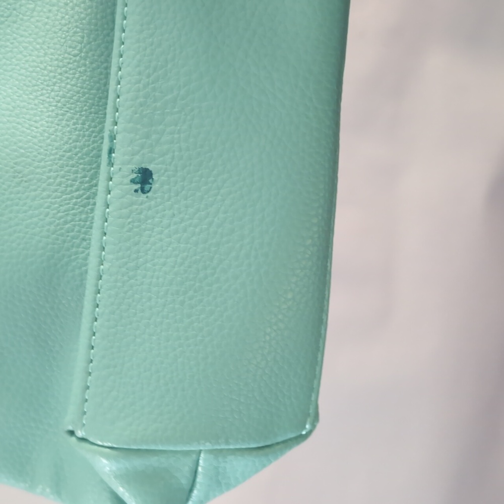 Rocco Barocco designer Teal cross body bag With gold Accents - Picture 13 of 13